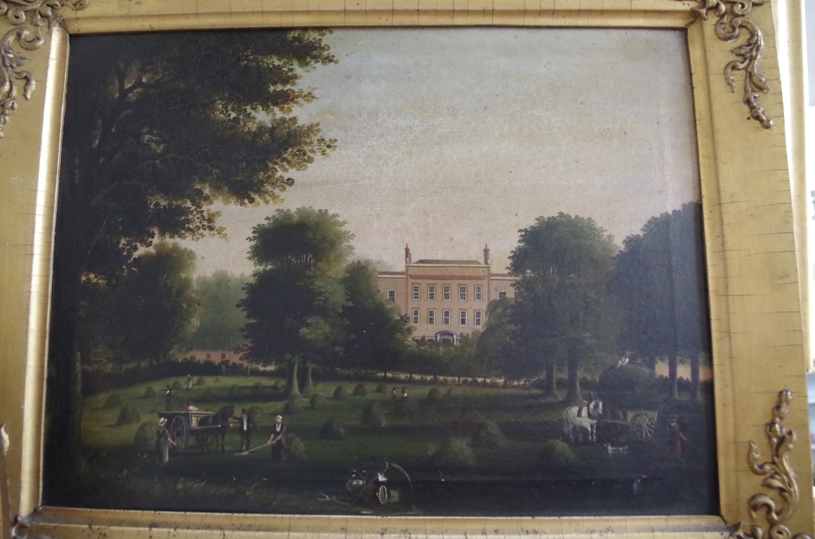 English School, 19th century, a country house, oil on canvas, 29.5 x 40cm. - Image 2 of 4