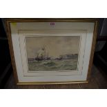 Thomas Bush Hardy, 'Entrance to Portsmouth Harbour', signed, titled and indistinctly dated,