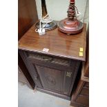 An Edwardian mahogany pot cupboard, the drawer stamped 2140, 44cm wide.