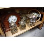 A collection of clocks and timepieces.