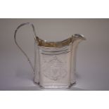 A George III silver milk jug, makers mark indistinct, London 1793, 11.5cm high, 168g.