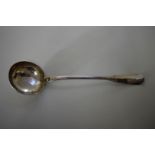 A French .950 silver soup ladle, by Francois-Dominique Naudin, Paris 1800-40, 35cm long, 258g.