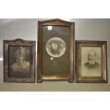 Three silver photograph frames, largest 27.5 x 16.5cm. (3)