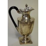 Of WWI interest: a Scottish silver hot water jug, by Hamilton & Inches, Edinburgh 1912, inscribed