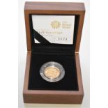 An Elizabeth II 2011 gold proof half sovereign, boxed.