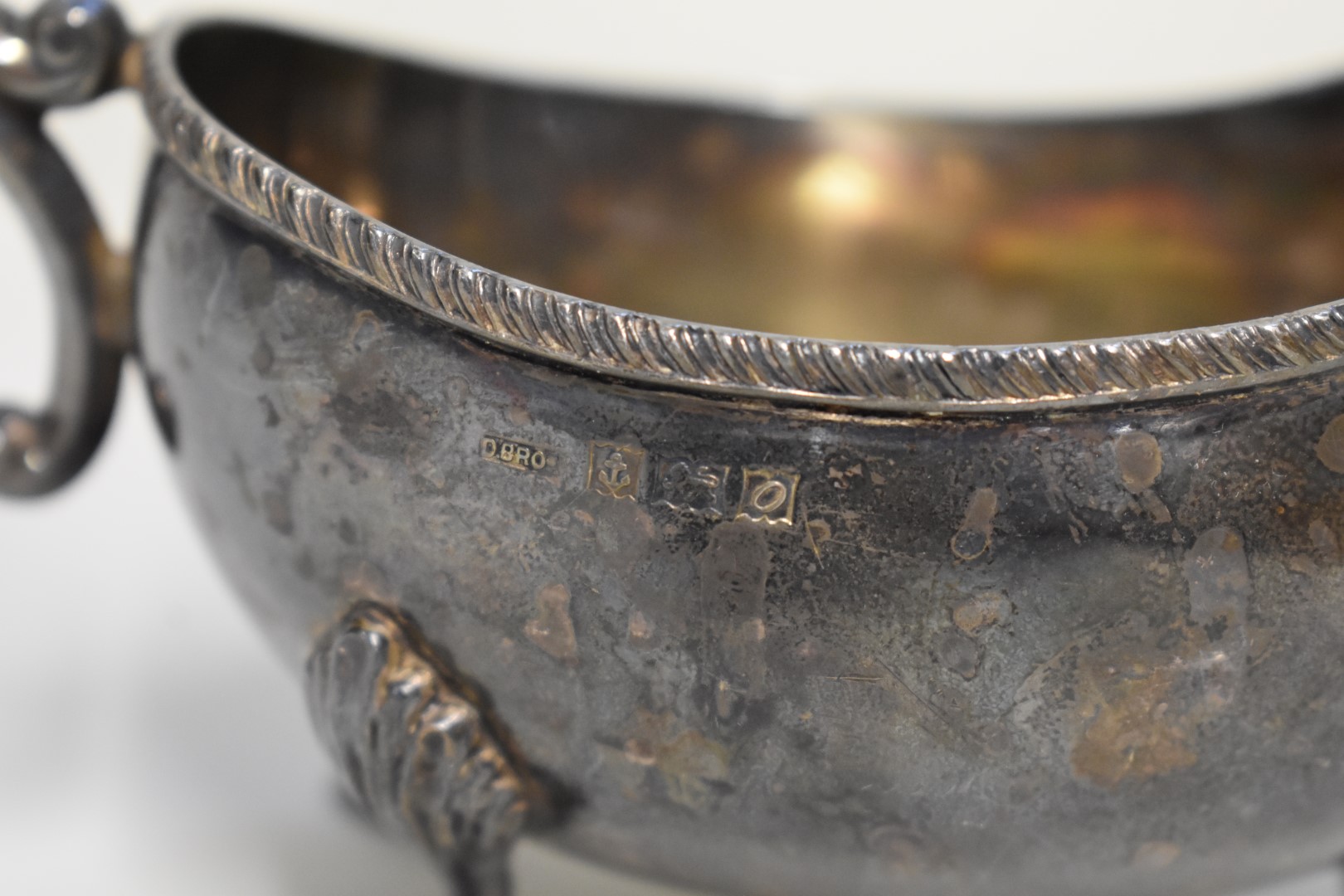 A silver sauce boat, by D Bros, Birmingham 1963, 10cm high, 192g. - Image 2 of 3