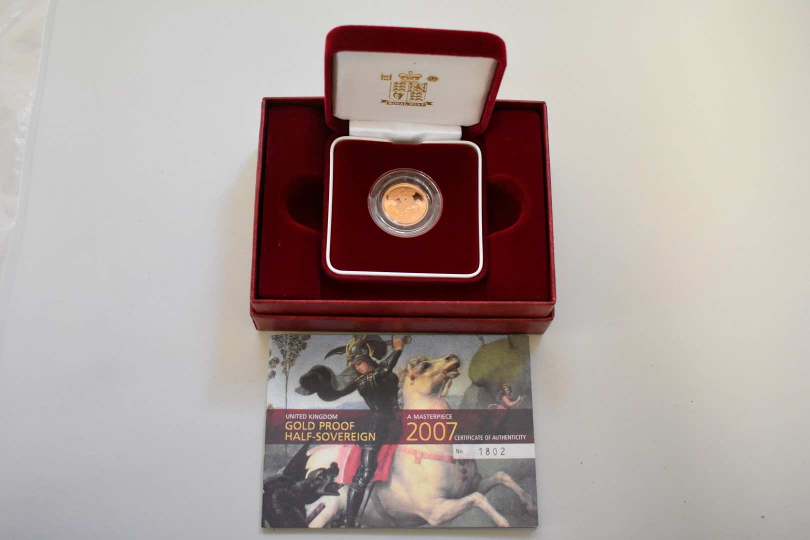 An Elizabeth II 2007 gold proof half sovereign, boxed.