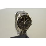 A rare circa 1965 Omega 'Ed White' Speedmaster stainless steel manual wind wristwatch, 39mm, cal