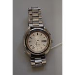 A 1970s Seiko 'Bell-Matic' stainless steel automatic wristwatch, 38mm, ref 06-7002, no 443413, on