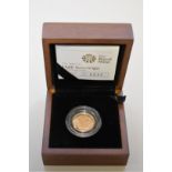 An Elizabeth II 2009 gold proof half sovereign, boxed.