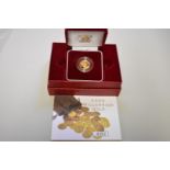 An Elizabeth II 2000 gold proof half sovereign, boxed.