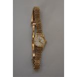 A vintage Omega 9ct gold ladies manual wind wristwatch, 19mm, ref 620, weight without movement and