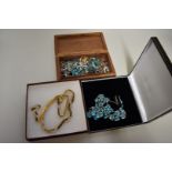 A quantity of costume jewellery, to include some silver items.