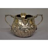 An unusual Victorian silver twin eared milk jug, by Joseph Clarke, London 1895, 6cm high, 119g.