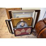 English School, bust length portrait of a Naval Officer, overpainted print, 24 x 19.5cm oval;