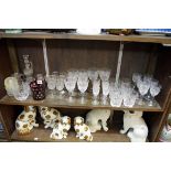 A mixed group of drinking glasses, to include a twenty-eight piece part set of Thomas Webb.