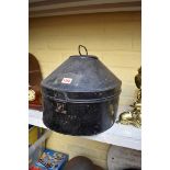 A Victorian tin hat box, by Gieve, Matthews & Seagrove Ltd.
