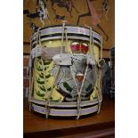 An early 20th century military drum, painted with the crest of The Border Regiment and corresponding