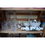 A small group of Portmeirion 'Botanic Garden' items; together with a William Yeoward clear glass