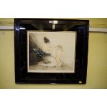 Louis Icart, 'Le Bandeau', signed in pencil, blindstamped, colour etching, pl.38.5 x 47cm, in a