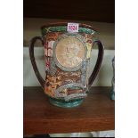 A Royal Doulton limited edition George VI Coronation loving cup, No.852/2000, with certificate, (