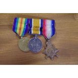 Medals: a World War I trio, to 33025 Pte J Hill, W York R, comprising Victory Medal, War Medal and