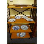 A collection of Chinese blue and white plates, mostly 18th century, (s.d. to most), largest 45cm