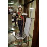 A Michael Sutty limited edition figure of 'Royal Marines Drum Major', No.87/250, 31cm high, with