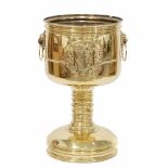 LARGE GOBLET - PLANTER, C20thBrass. Acquired from Valentí Barcelona. 88 x 48 x 48cm.- - -18.00 %