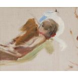 JOAQUÍN SOROLLA Y BASTIDA (1863-1923) "SKETCH FOR A BOY"Oil on canvasthis work was painted during