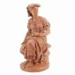 AGAPITO VALLMITJANA (1830-1905). "SPINNER"TerracottaSigned on base. 46 x 24 x 29cm- - -18.00 %