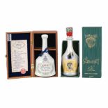 "CARLOS I IMPERIAL" AND "CONDE OSBORNE", TWO BOTTLES OF LIQUEUER MID C20thJerez brandy in a