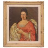 ESCUELA FRANCESA, SIGLO XVIII. "MADAME JACQUES BOUTTET".Oil on canvasLabel on reverse identifies the