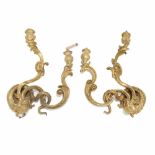 PAIR OF WALL LIGHTS, EARLY C20thGilded bronze. 54 x 35cm. .- - -18.00 % buyer's premium on the