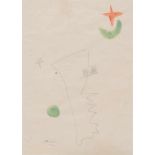 JOAN MIRÓ (1893-1983). "COMPOSITION", CIRCA 1927.Watercolour & graphite on paper.Signed in paper. By