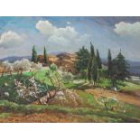 JOSEP Mª VILÀ CANYELLES (1913-2001). "COUNTRY HOUSE"Oil on canvasSigned. Visible restoration to