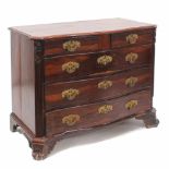 PORTUGUESE CHEST OF DRAWERS, C18thCarved wood. No key. 92 x 123 x 62cm.- - -18.00 % buyer's