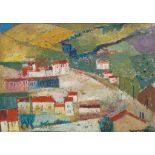 RAMÓN AGUILAR MORE (1924-2015) "VILLAGE"Oil on woodSigned. 26.5 x 37cm; 45 x 56.5cm (frame)- - -18.