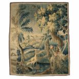 "LANDSCAPE" FRENCH AUBUSSON CARPET. C18THWool. Some darning. 207 x 164cm- - -18.00 % buyer's premium