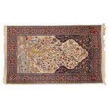 PERSIAN PRAYER MAT, C20thWool. Handknotted. Central bird motif. 252 x 157cm- - -18.00 % buyer's