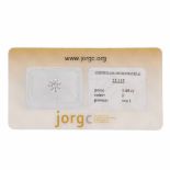 ENCAPSULATED DIAMONDBrilliant cut 1.00cy. F/VVS1. Authenticated by JORG.- - -18.00 % buyer's premium