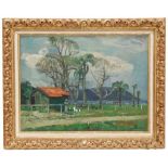 JOSEP MARIA MALLOL SUAZO (1910-1986). "LANDSCAPE"Oil on canvasSigned & dated on reverse- Shows