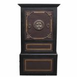 BARCELONA "MULLER" SAFE, SECOND HALD C19thIron & bronze. With key and combination. 131.5 x 73 x