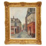 CATALAN SCHOOL, C19th "CALLE DE PARÍS".Oil on canvasIllegible signature. 55 x 45.5cm; 76 x 66cm (