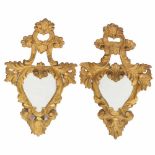 PAIR OF CORNUCOPIAS C20thCarved & gilded wood. Some slight imperfections. 66 x 37cm- - -18.00 %