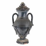 VASE, C20thChina, top finished with a pomegranate. Some chipping. Height 62cm.- - -18.00 % buyer's