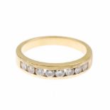 DIAMOND ETERNITY RINGYellow gold with brilliant cut diamonds. Total weight 0.40ct. Band 17mm. 3,