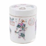 CHINESE JAR, C19thPainted coloured porcelain. 15 x 12cm- - -18.00 % buyer's premium on the hammer