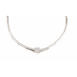 SOLITAIRE DIAMOND NECKLACE.Whire gold with brilliant cut solitaire diamond. 0.30ct 12.30gr- - -18.00