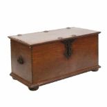 PORTUGUESE CHEST, C 18thCedar woodwith cast iron fittings. With key. Closed 69 x 13.75cm. Open 131 x